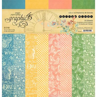 Graphic 45 Fairie Wings Designpapier - Patterns & Solid Paper Pad